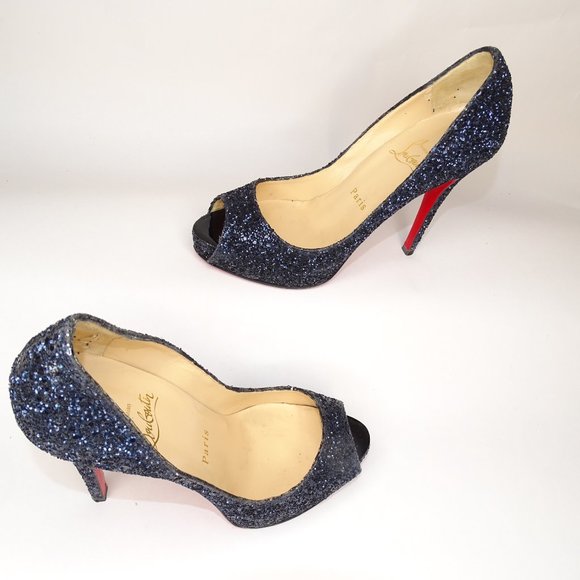 Christian Louboutin Very Prive 120 Glitter Pumps - Picture 3 of 16